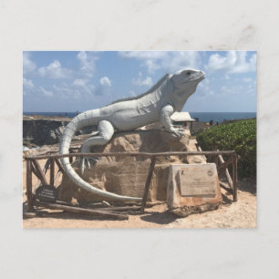 Iguana Sculpture Isla Mujeres, Mexique Carte posta
