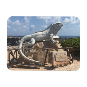 Iguana Sculpture Isla Mujeres, Mexique Magnet phot