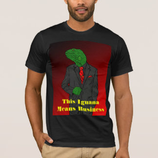 Iguane dans un T-shirt de costume