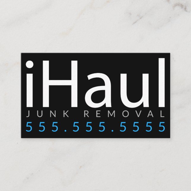 iHaul. Ordure transportant le carte de visite de (Devant)