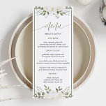 Iivoire Et Sage Élégant Menu Mariage Floral<br><div class="desc">Présentez votre fête mariage en style avec notre menu de Mariages floraux ivoire et Sage Elégant. Cette carte à la carte présente un design sophistiqué avec de délicats accents floraux en ivoire doux et des teintes de sauge sereines, parfaits pour créer une atmosphère élégante. Chaque menu est minutieusement conçu pour...</div>