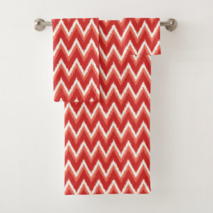 Ikat Chevron Stripes - Rust Orange et Blanc