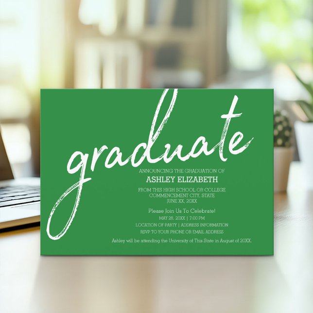 Ikat Faire-part de graduation moderne Invitation (Modern Graduation Announcement and Party Invitation)