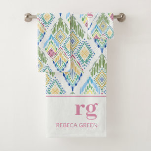 Ikat Floral Motif moderne Monogramme