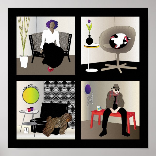 Ikea Interiors Poster – Black Border (Devant)