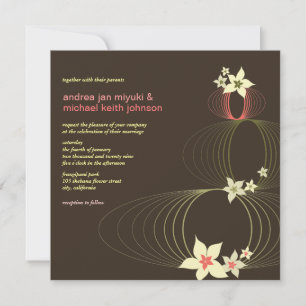 Ikebana Pink Frangipani Invitation à un mariage tr