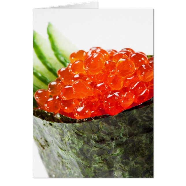 Ikura (Saumon Roe) Gunkan Maki Sushi (Devant)