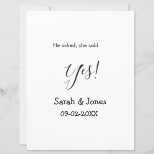 Il a demandé elle a dit oui engagement simple mini