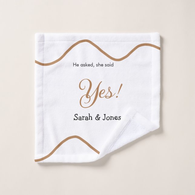 Il a demandé elle a dit oui engagement simple mini (Gant de toilette)