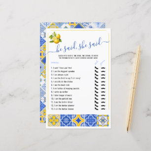 Il A Dit Qu'Elle A Dit Blue Tiles Fête des mariées