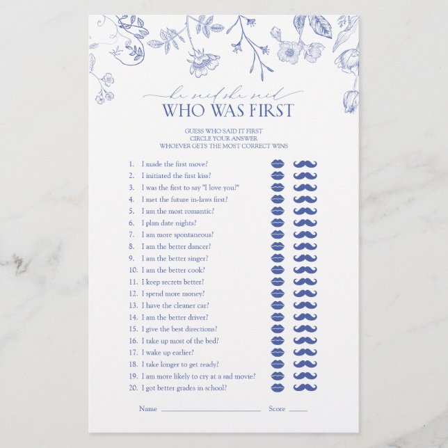 Il A Dit Qu'Elle A Dit Blue Victorian Fête des mar (Devant)