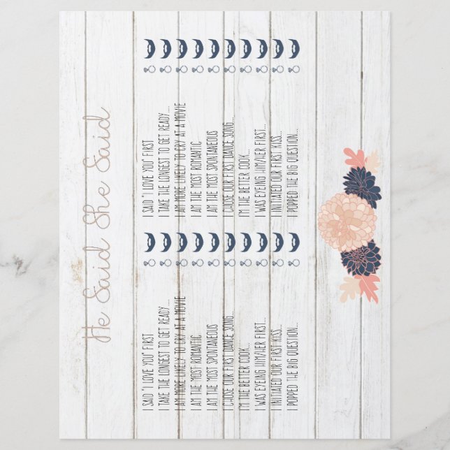 Il A Dit Qu'Elle A Dit Blush Navy Fête des mariées (Devant)