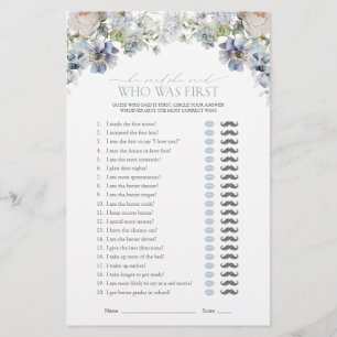 Il A Dit Qu'Elle A Dit Dusty Blue Floral Douche Je