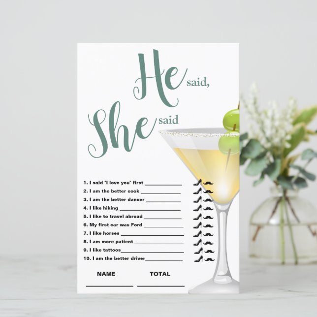 Il a dit qu'elle a dit Élégant jeu nuptial (Debout devant)