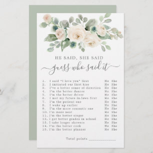 Il A Dit Qu'Elle A Dit Fête des mariées Game