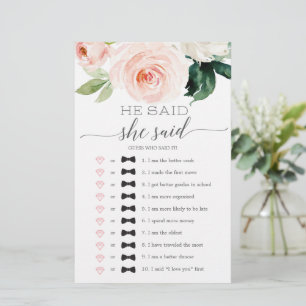 Il A Dit Qu'Elle A Dit Fête des mariées Game