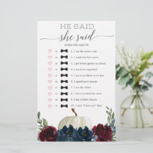 Il A Dit Qu'Elle A Dit Fête des mariées Game
