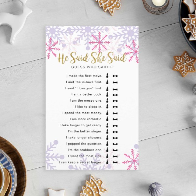 Il A Dit Qu'Elle A Dit Fête des mariées Game Winte (Créateur téléchargé)