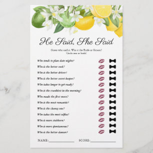 Il A Dit Qu'Elle A Dit Lemon Green Fête des mariée