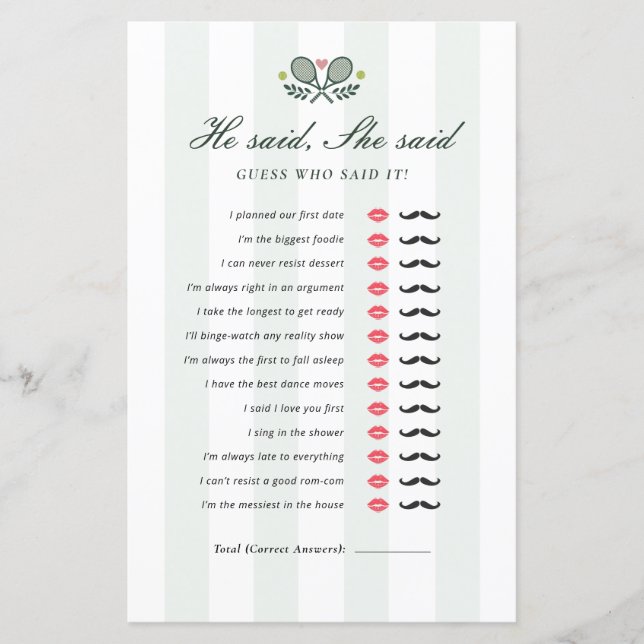 Il A Dit Qu'Elle A Dit Parfait Match Fête des mari (Devant)