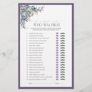 Il A Dit Qu'Elle A Dit Purple Floral Fête des mari