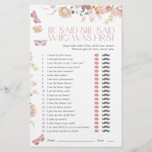 Il a dit qu'elle a dit Rose Floral Mariage Jeu de