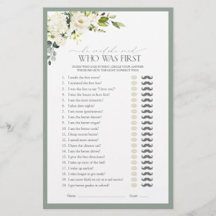 Il A Dit Qu'Elle A Dit White Green Fête des mariée