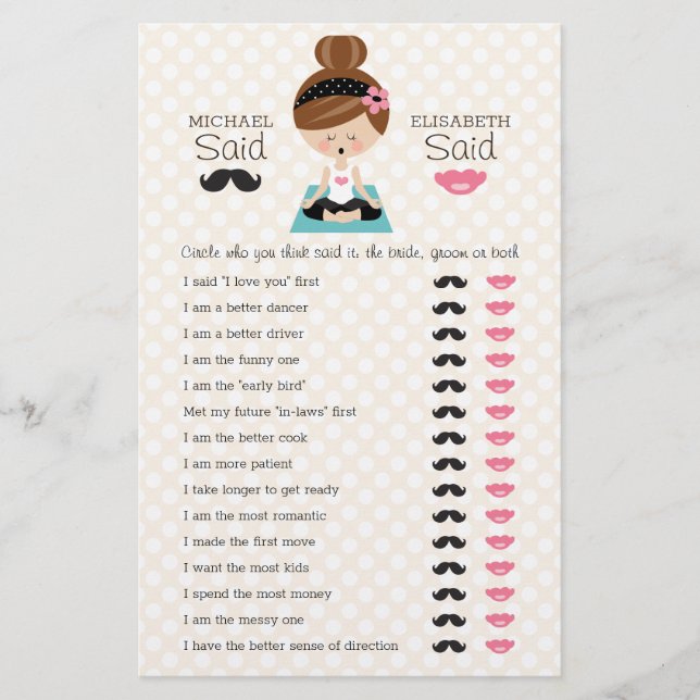 Il A Dit Qu'Elle A Dit Yoga Girl Fête des mariées  (Devant)