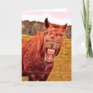 Il a eu 50 ans ! ! Horse Bonne Carte d'Anniversair