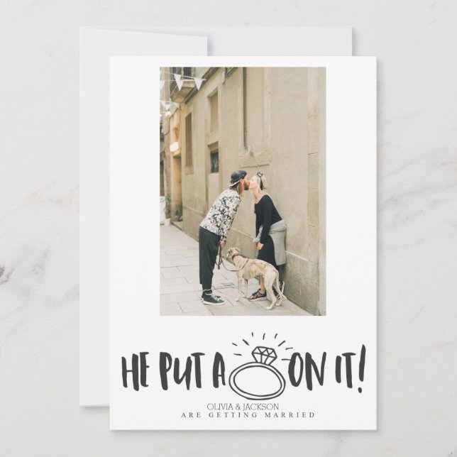 Il a mis un anneau à son doigt Photo Carte de fair (Devant)