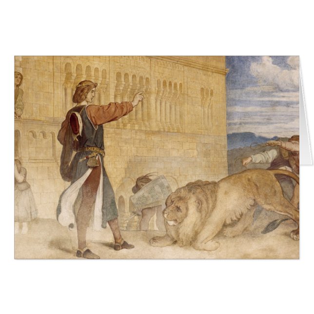 Il a traité les lions comme s'il plaisantait (Devant horizontal)