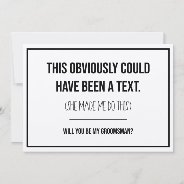 Il Aurait Pu S'Agir D'Une Proposition De Groomsman (Devant)