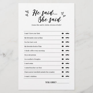 Il dit qu'elle a dit jeu pour Mariage ou Fête des