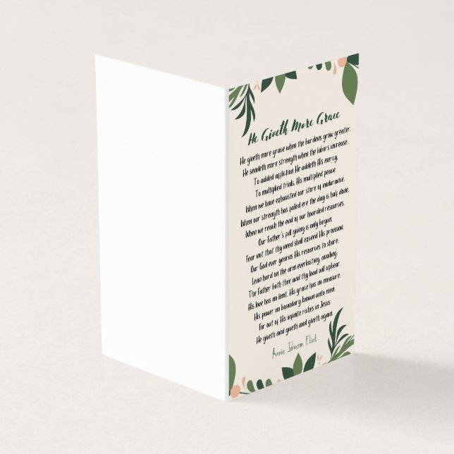 Il Donne Plus De Grace Mini Carte de Note Pliée (Outside)