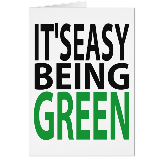 IL EST FACILE D'ÊTRE VERT (Devant)