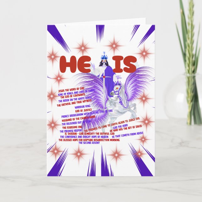Il Est Jésus La Parole De Dieu Carte De Voeux (Devant)