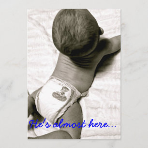 Il est presque ici invitation de baby shower