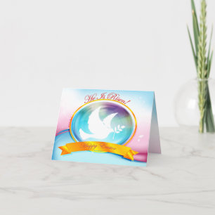 Il Est Ressuscité ! Carte de Pâques de la colombe