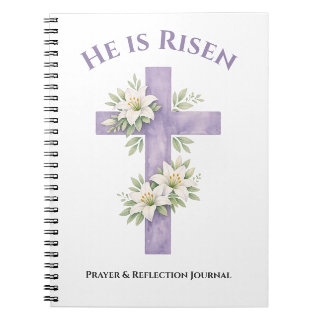 Il est ressuscité Croix florale Journal de prière  (Devant)