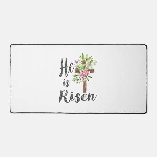 Il est ressuscité Croix florale vintage Happy East (Recto)