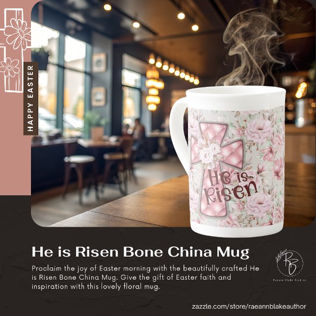 Il est ressuscité Mug en porcelaine fine (Créateur téléchargé)