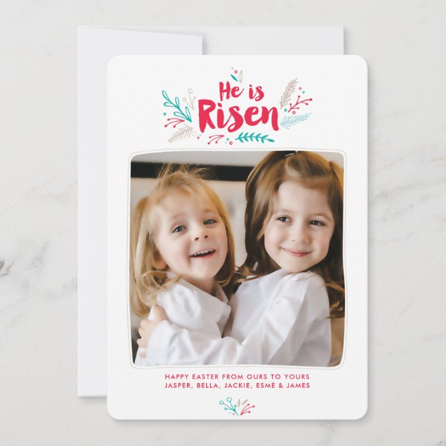 Il est ressuscité Pâques 4 Photo Carte Plat (Devant)