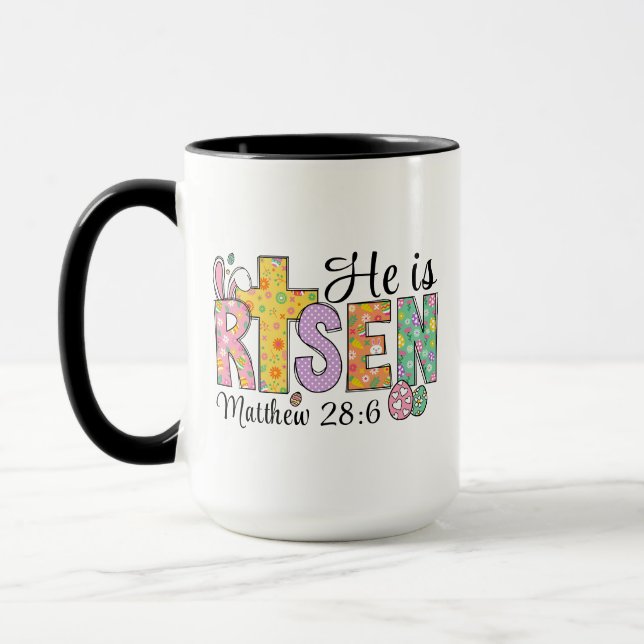 Il Est Ressuscité Pâques Mug Chrétien (Gauche)