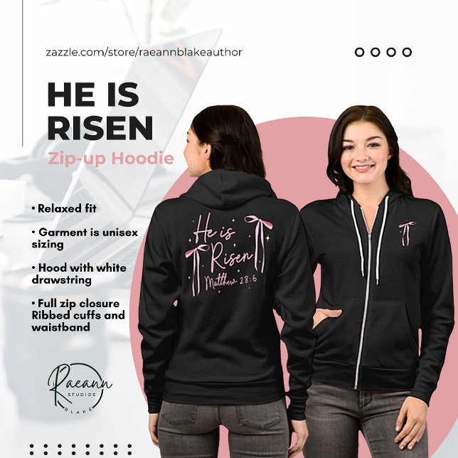 "Il est ressuscité" Sweat à capuche entièrement zi (Créateur téléchargé)
