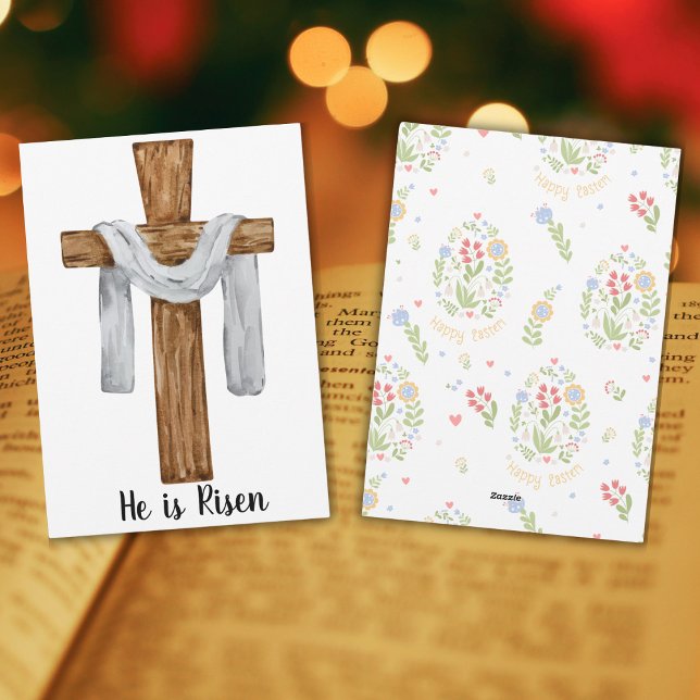 Il Est Risqué Carte De Vacances De Pâques (He Is Risen Easter Holiday Card)