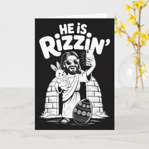 Il Est Rizzin Carte de Pâques Gen Z Chrétien Meme