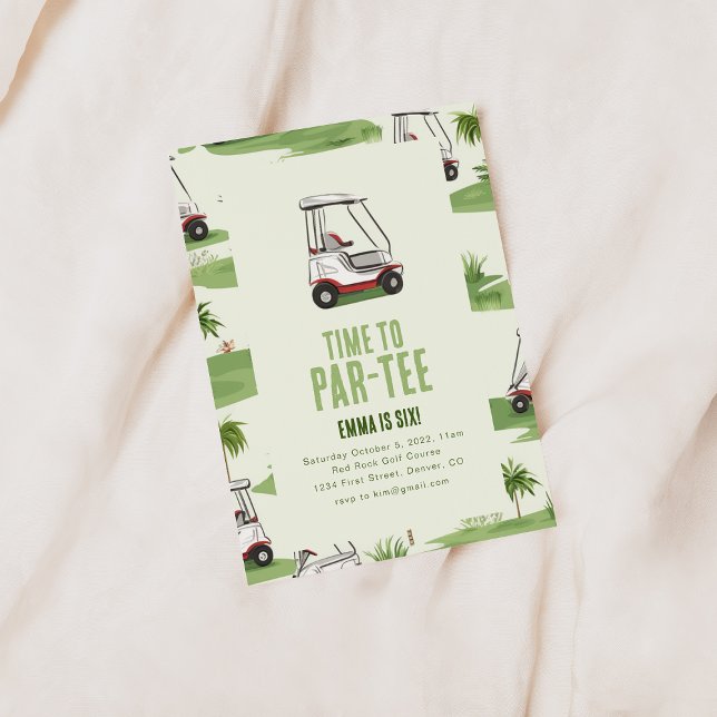 Il est temps de jouer au golf par-Tee Invitation d (Créateur téléchargé)