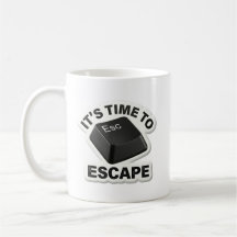 Il est temps de s'échapper Mug drôle de clavier de