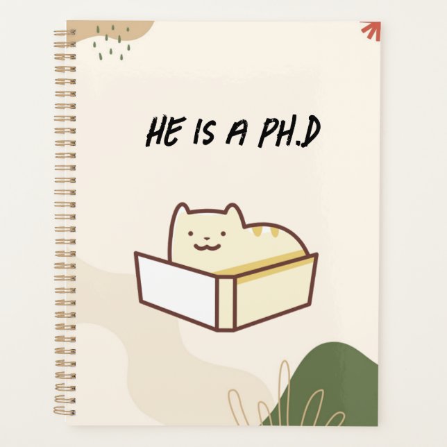 Il est un planificateur de doctorat, cahier (Devant)