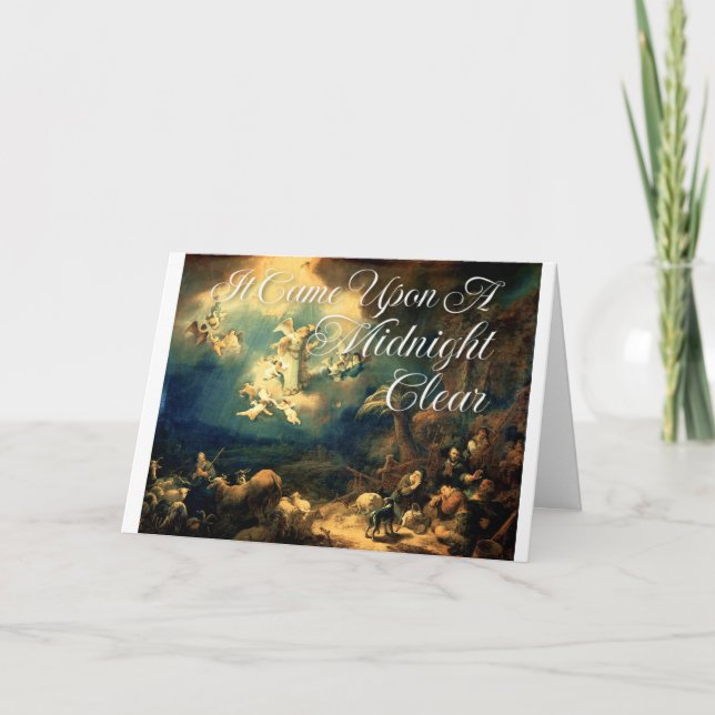 Il est venu sur une carte de Noël claire de minuit (Devant)